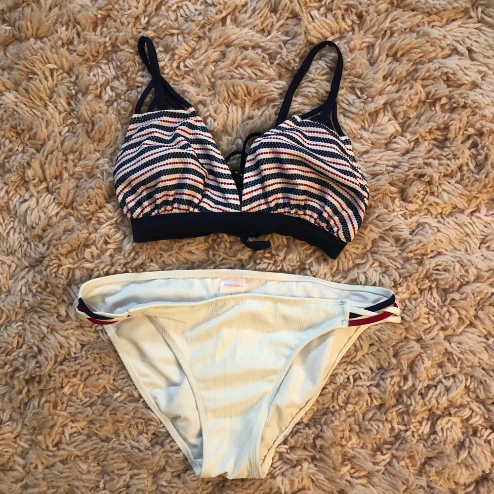 Red white and blue bikini